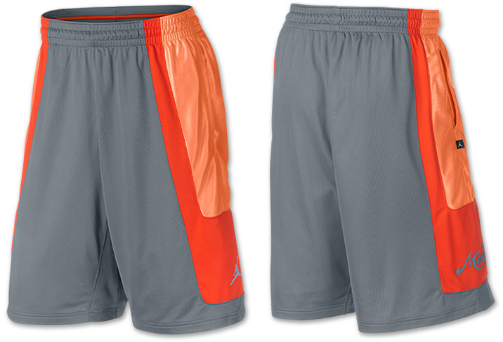 orange jordan shorts