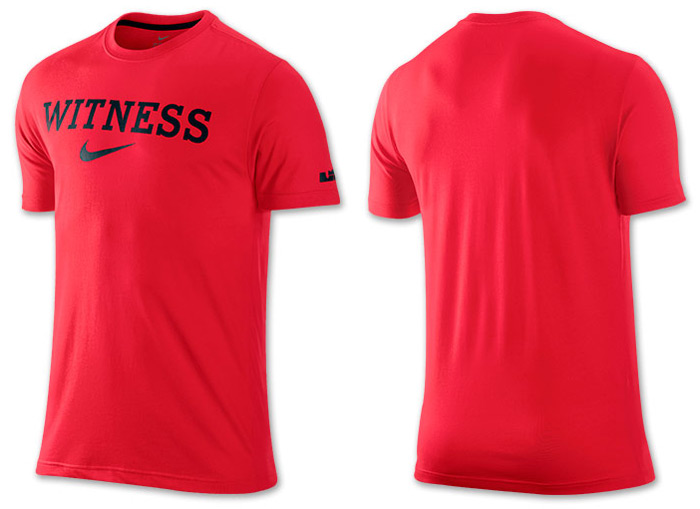 red lebron shirt