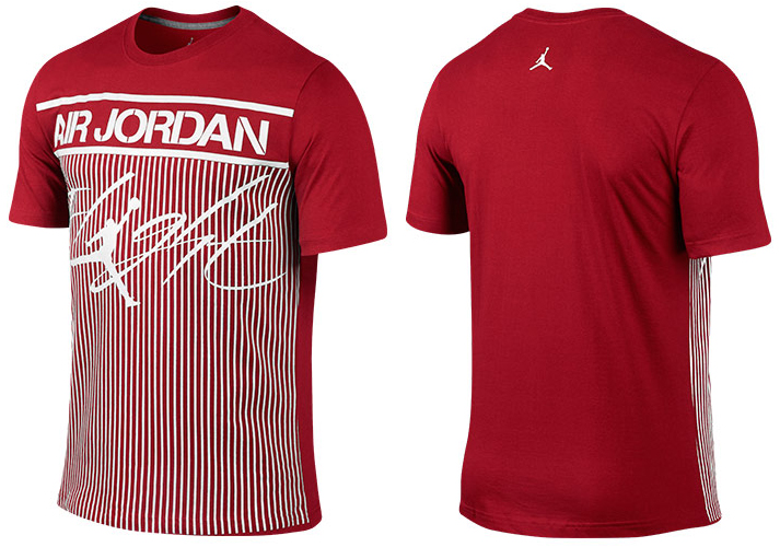 red and white jordan shirt