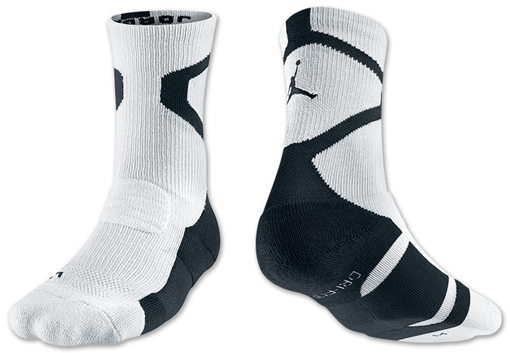 black and white jordan socks