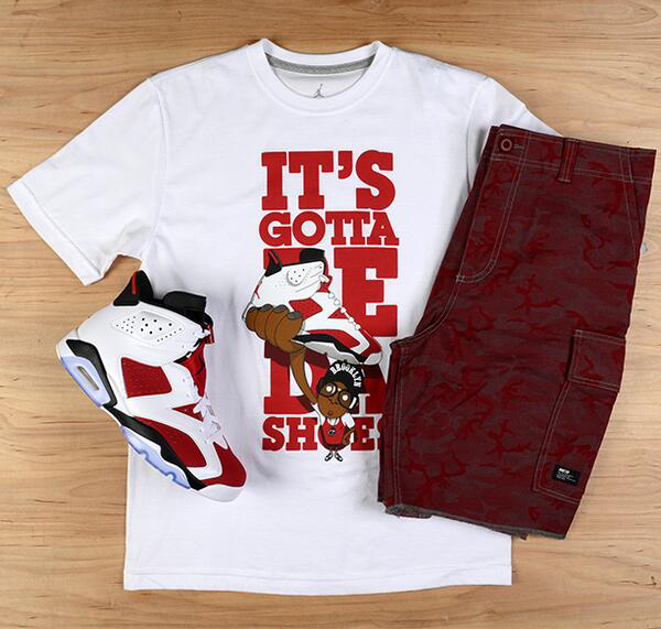 jordan 6 carmine outfit ideas