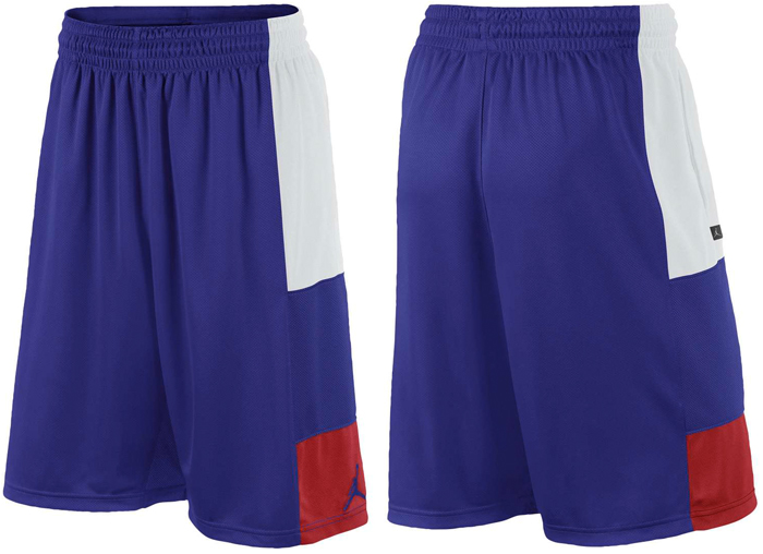 black and purple jordan shorts