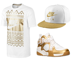 Nike Air Raid Metallic Gold Shoes Clothing Shirts Hat | SportFits.com