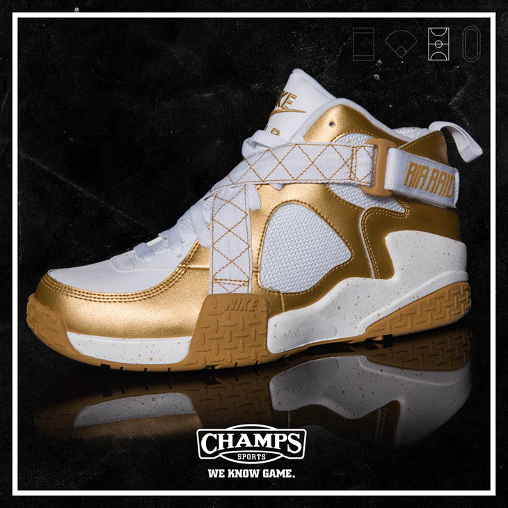 nike air raid metallic gold