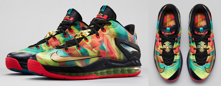 lebron 11 low multicolor