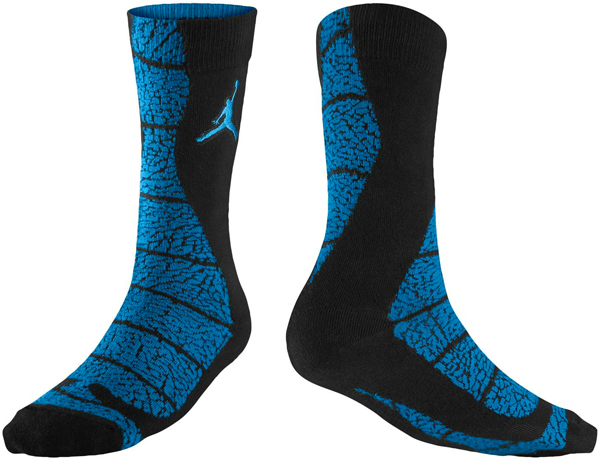 blue jordan socks