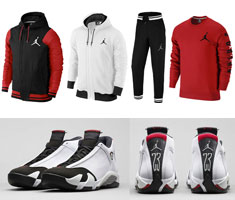 Air Jordan 14 Black Toe Clothing Apparel | SportFits.com