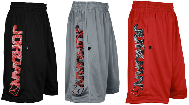 gym red jordan shorts