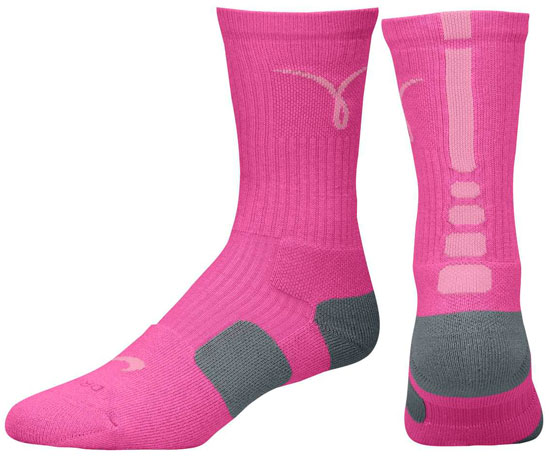 pink nike basketball socks