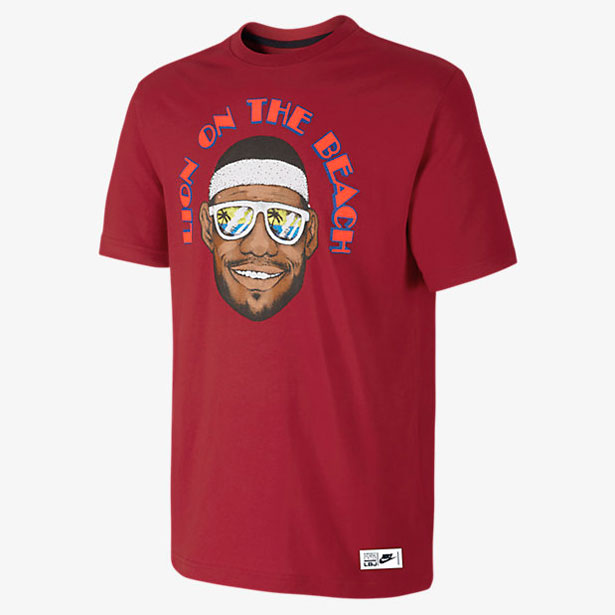 nike-lebron-lion-on-the-beach-shirt-red