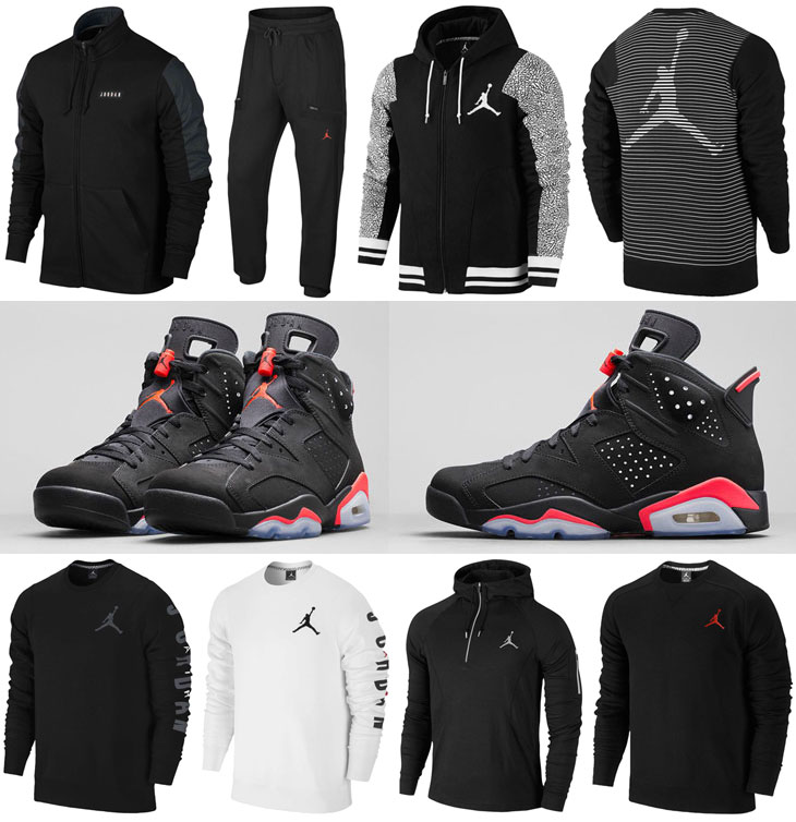 Air Jordan 6 Black Infrared Clothing 