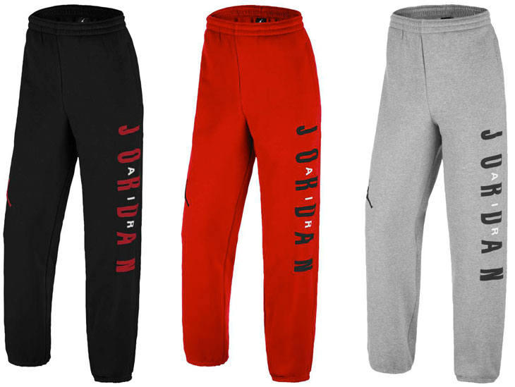 white and red jordan sweatpants