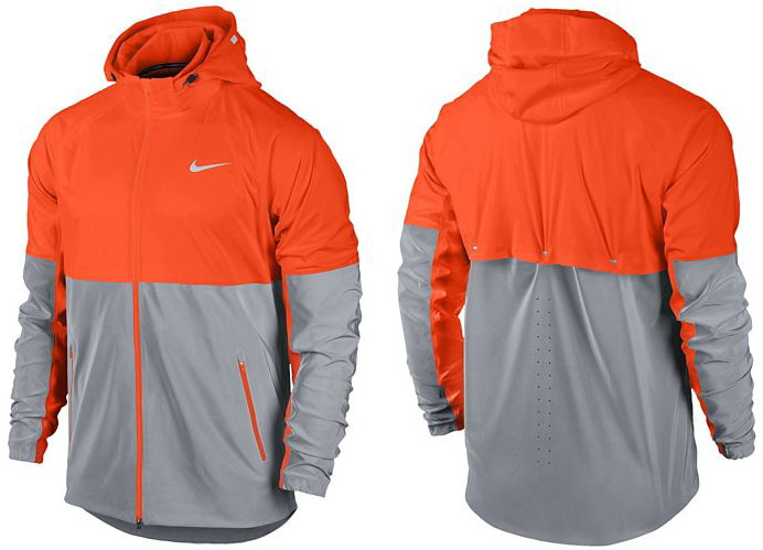 nike grey and orange hoodie