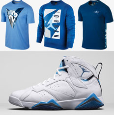 Air Jordan 7 French Blue Clothing and Apparel | SportFits.com