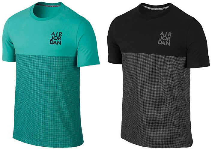 black and teal jordan shirt