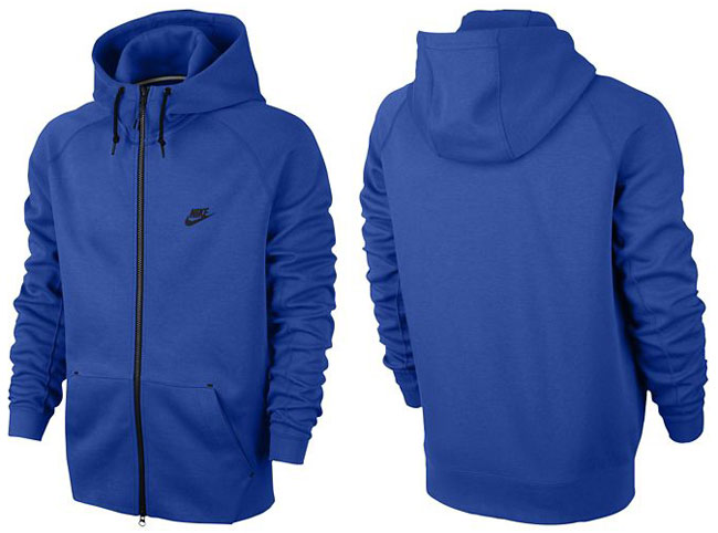 nike zip up hoodie blue