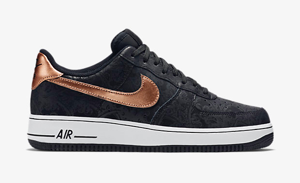 black and rose gold air force 1