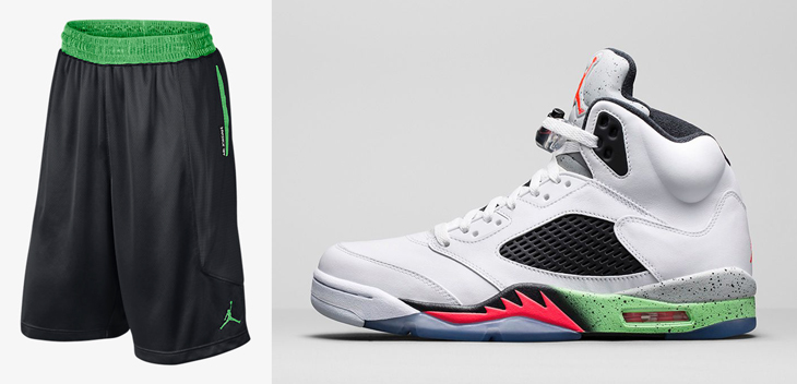 air-jordan-5-space-jam-poison-green-shorts