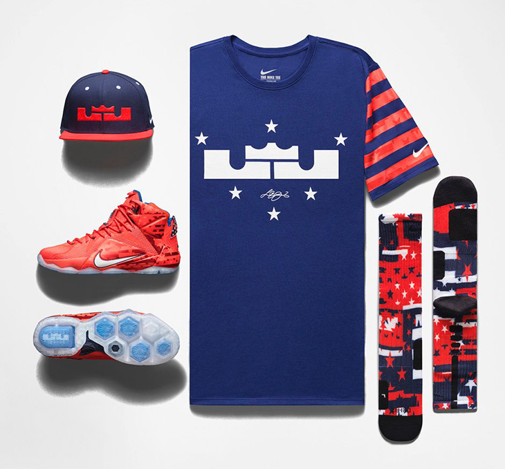 lebron 4th of july shoes