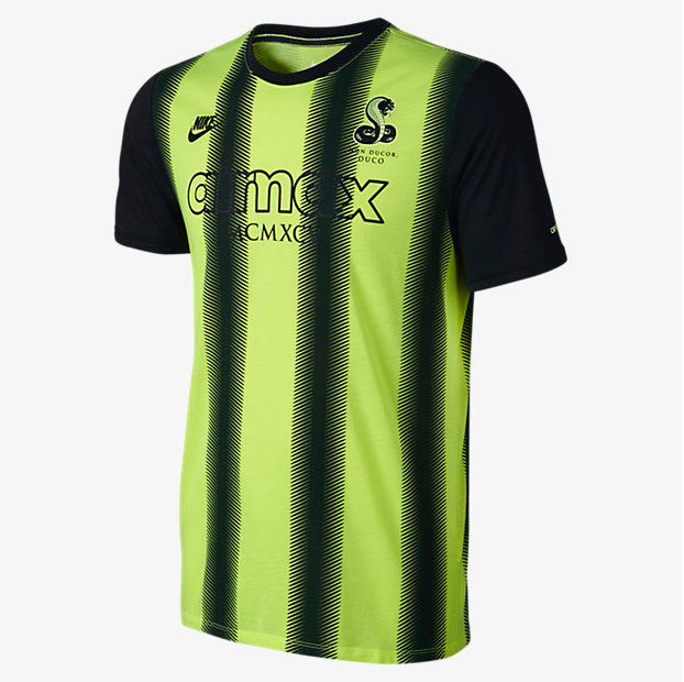 volt and black nike shirt