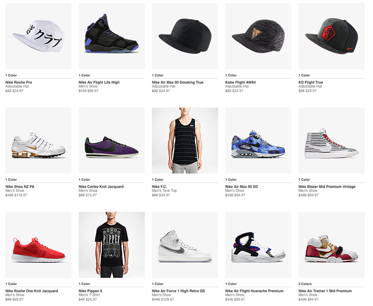 nike store clearance men's shoes