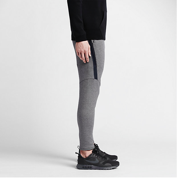 nike tech fleece pants grey and white