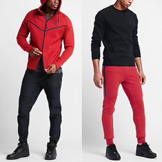 university red nike tech pants