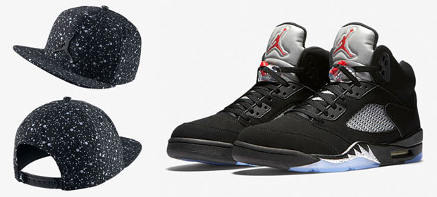 jordan-5-black-metallic-silver-snapback