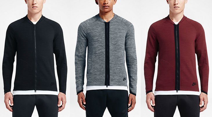 nike tech knit bomber jacket