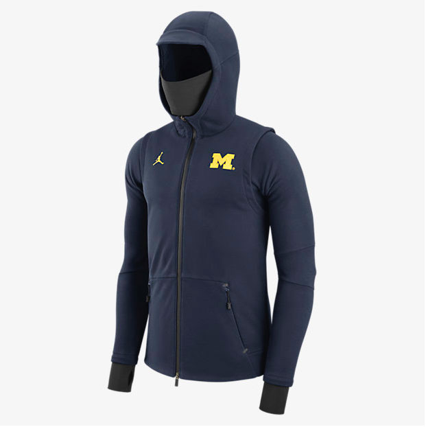 michigan jordan zip up