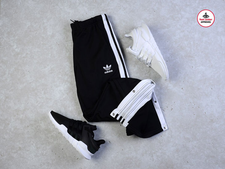 adidas track pants with snaps