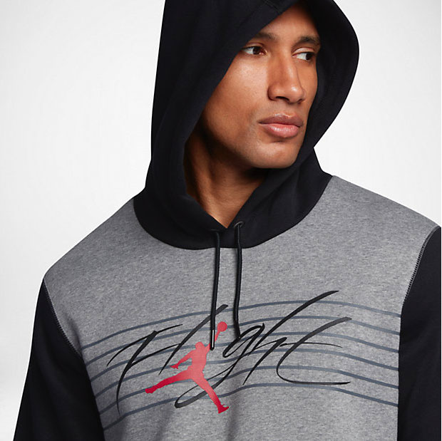 jordan flight fleece hoodie red