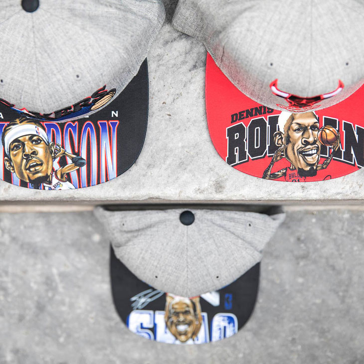 mitchell-ness-nba-caricature-snapback-hats