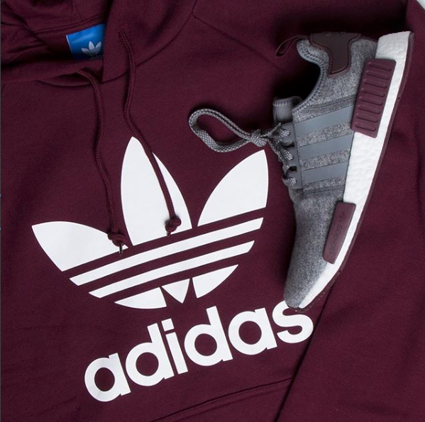 adidas nmd wool maroon