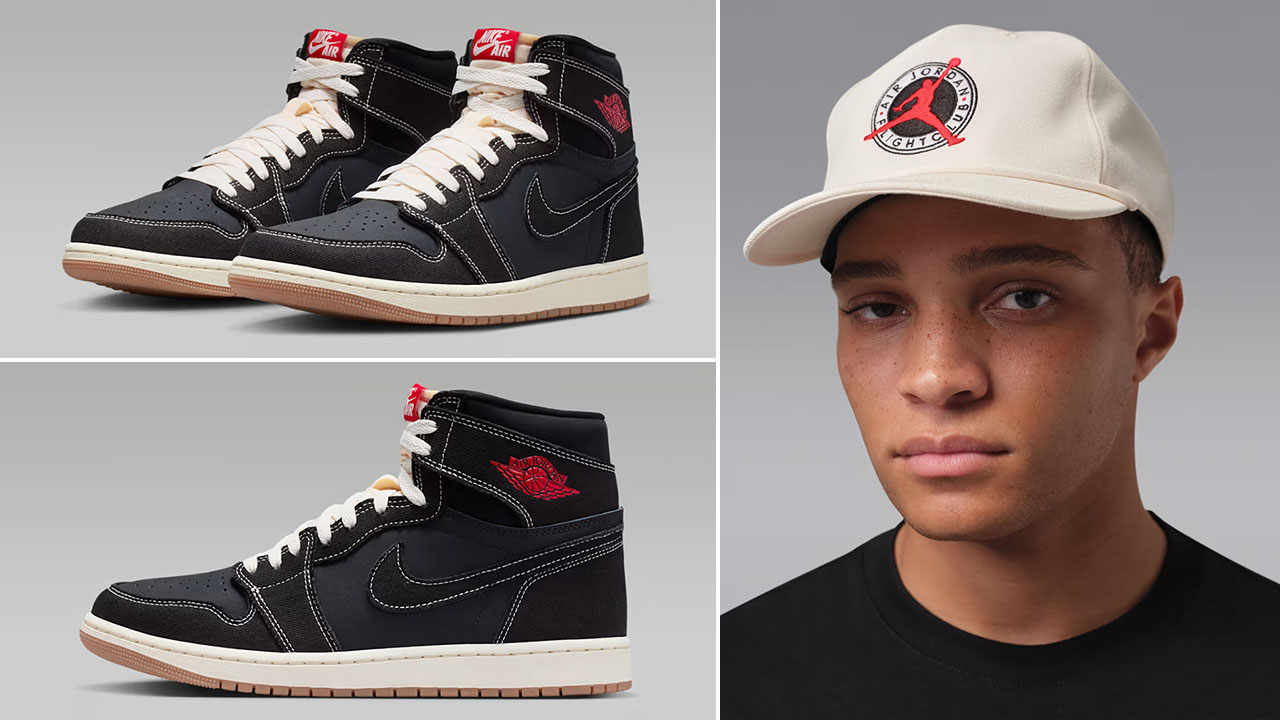 Air Jordan 1 High OG Flight Club x Jordan Flight Club Sail Hat to Match Sneakers