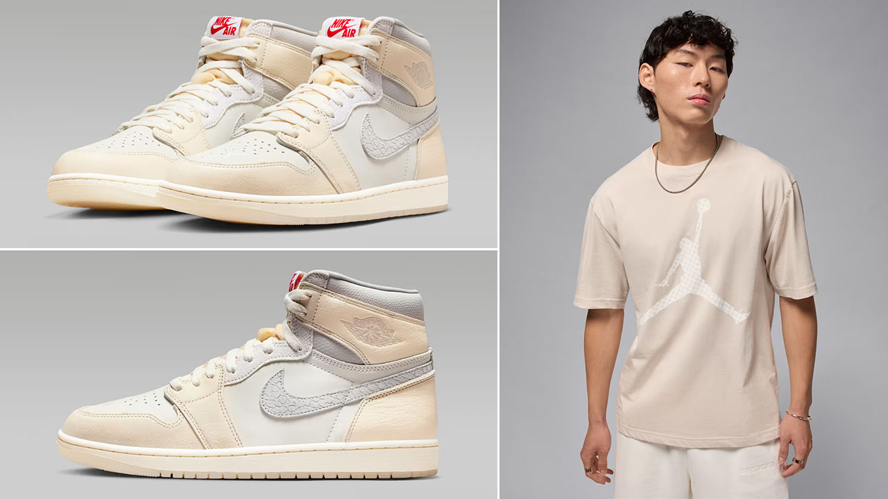Air Jordan 1 High OG Sail x Jordan Jumpman T Shirt Outfit