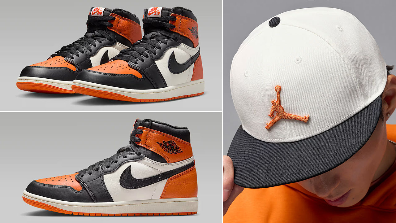Air Jordan 1 High OG Shattered Backboard 2025 Shoes x Jordan Jumpman Pro Cap Snapback Hat