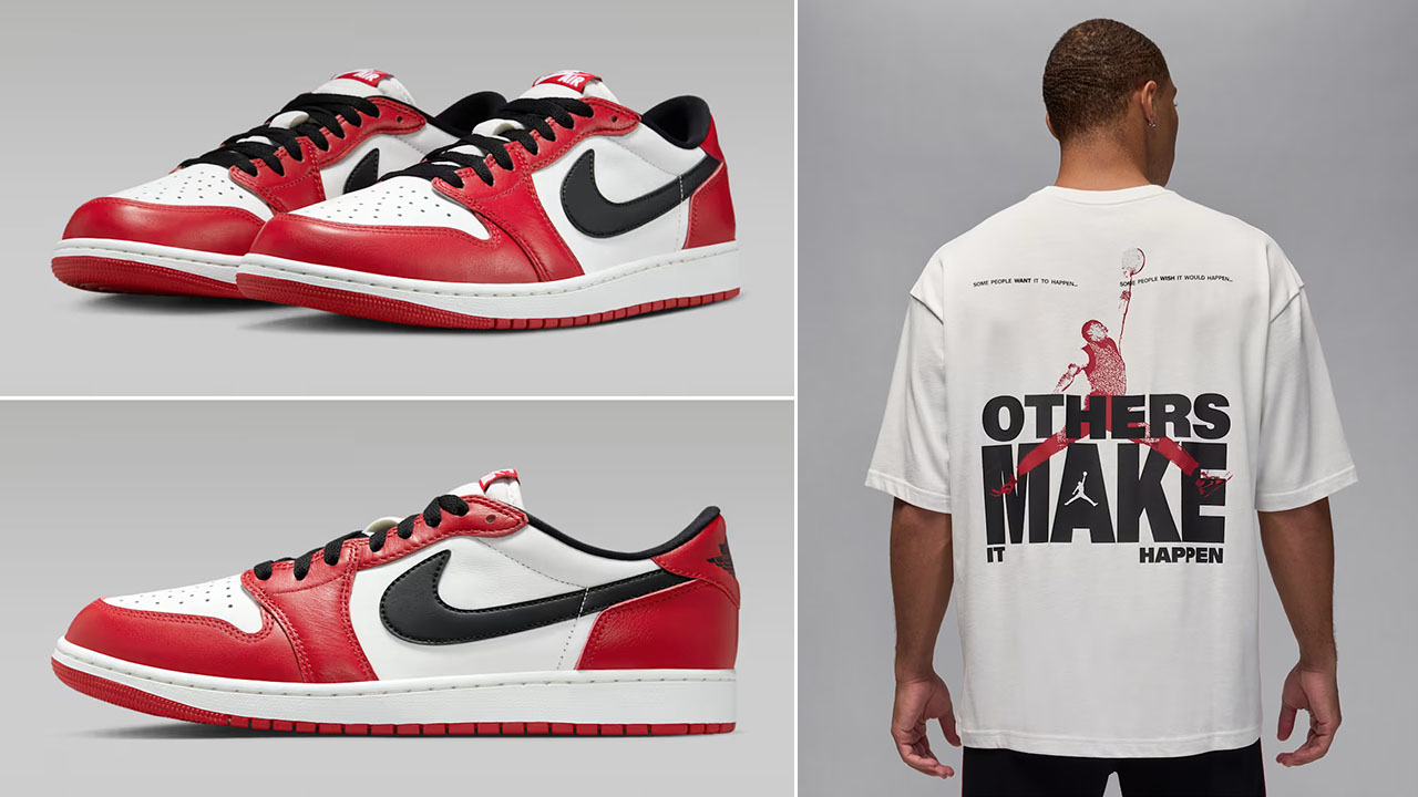 Air Jordan 1 Low OG Chicago 2025 Sneakers and White Shirt Outfit