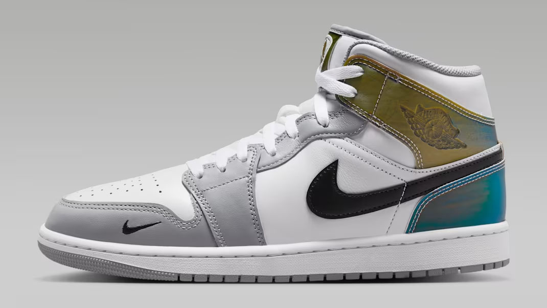 Air Jordan 1 Mid SE Multi-Color White Wolf Grey Black Men's Shoes IV2416-902