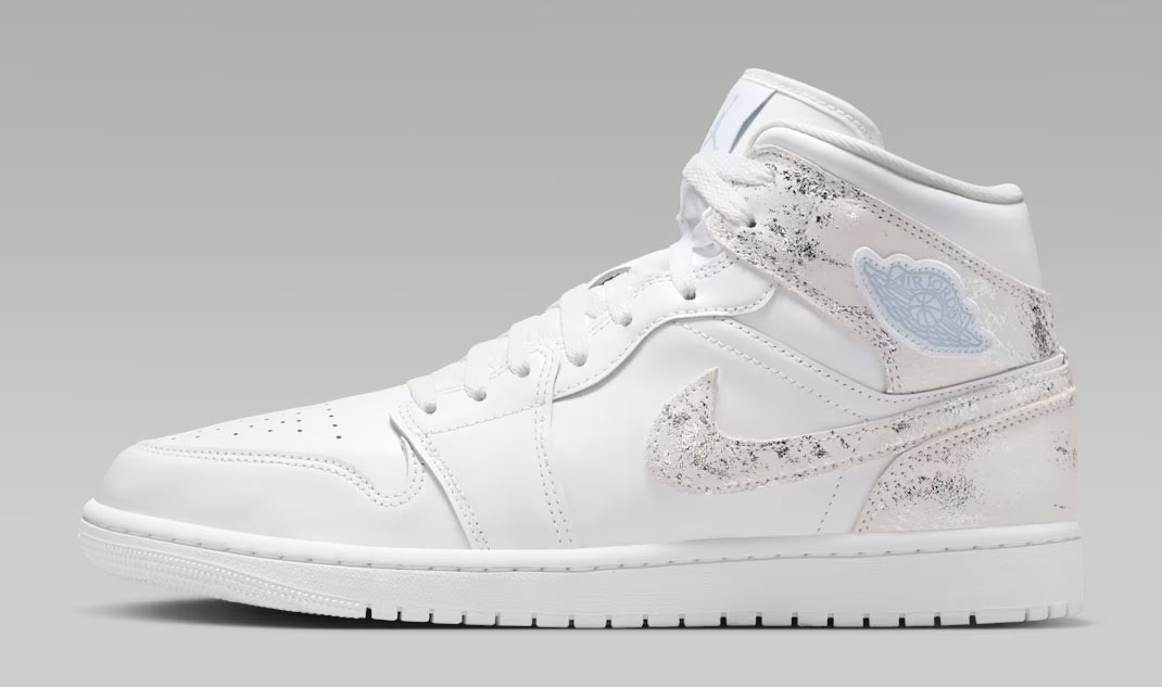 Air Jordan 1 Mid SE White Field Silver Mens Shoes IR2271-100