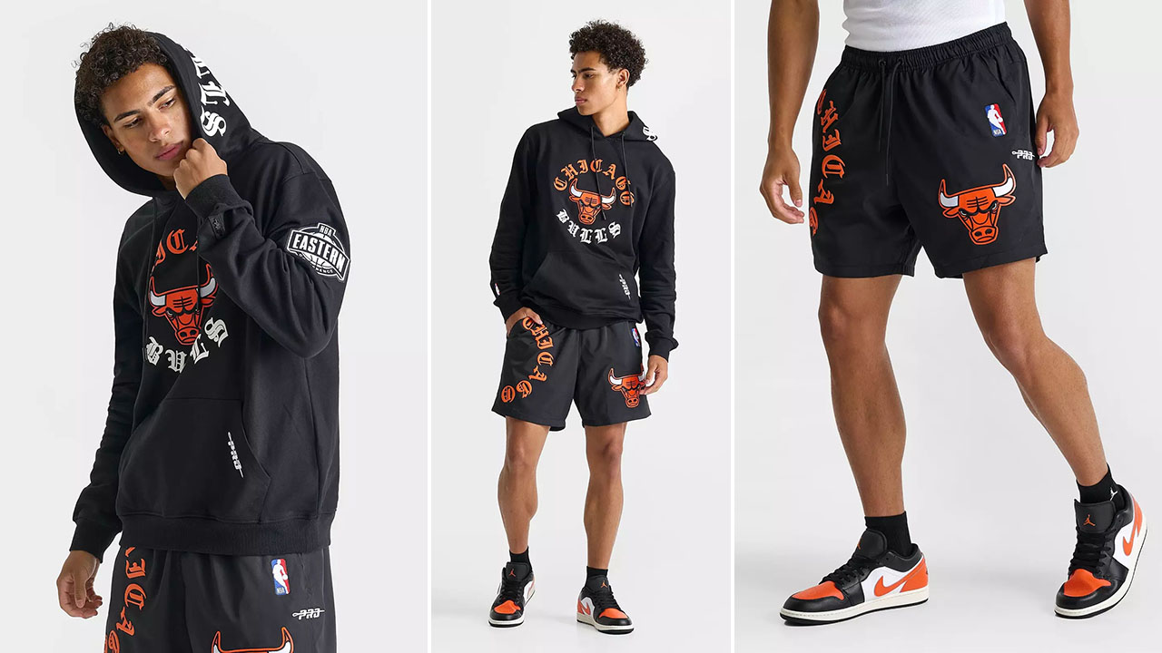 Air Jordan 1 Shattered Backboard 2025 Chicago Bulls Clothing Hoodie Shorts