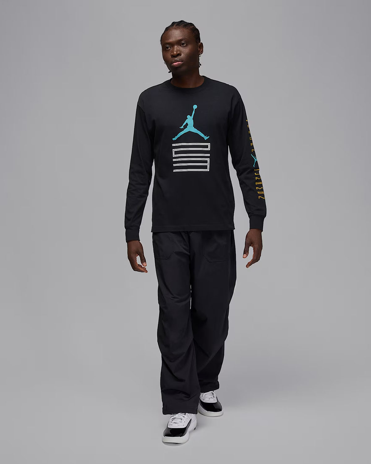 Air Jordan 11 Gamma Blue 2025 Mens Long Sleeve T Shirt, image size:1200x1500