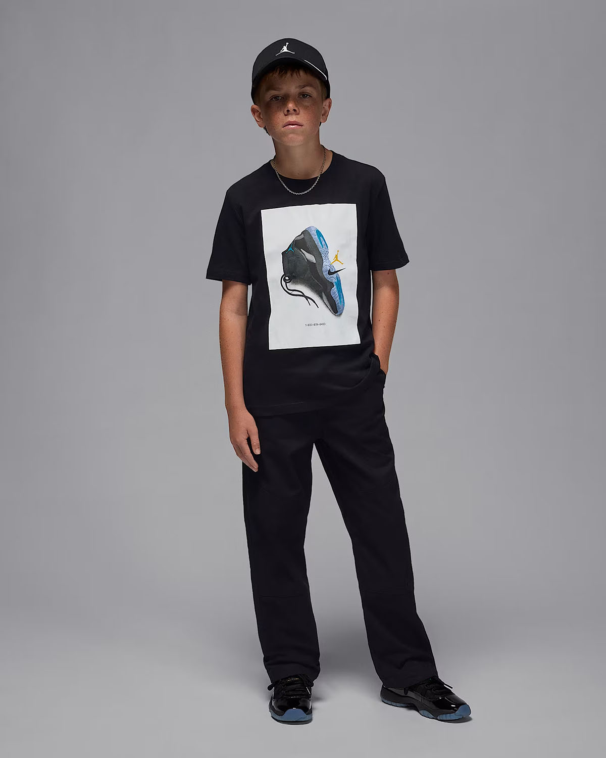 Air Jordan 11 Gamma Blue 2025 Kids T Shirt, image size:1200x1500