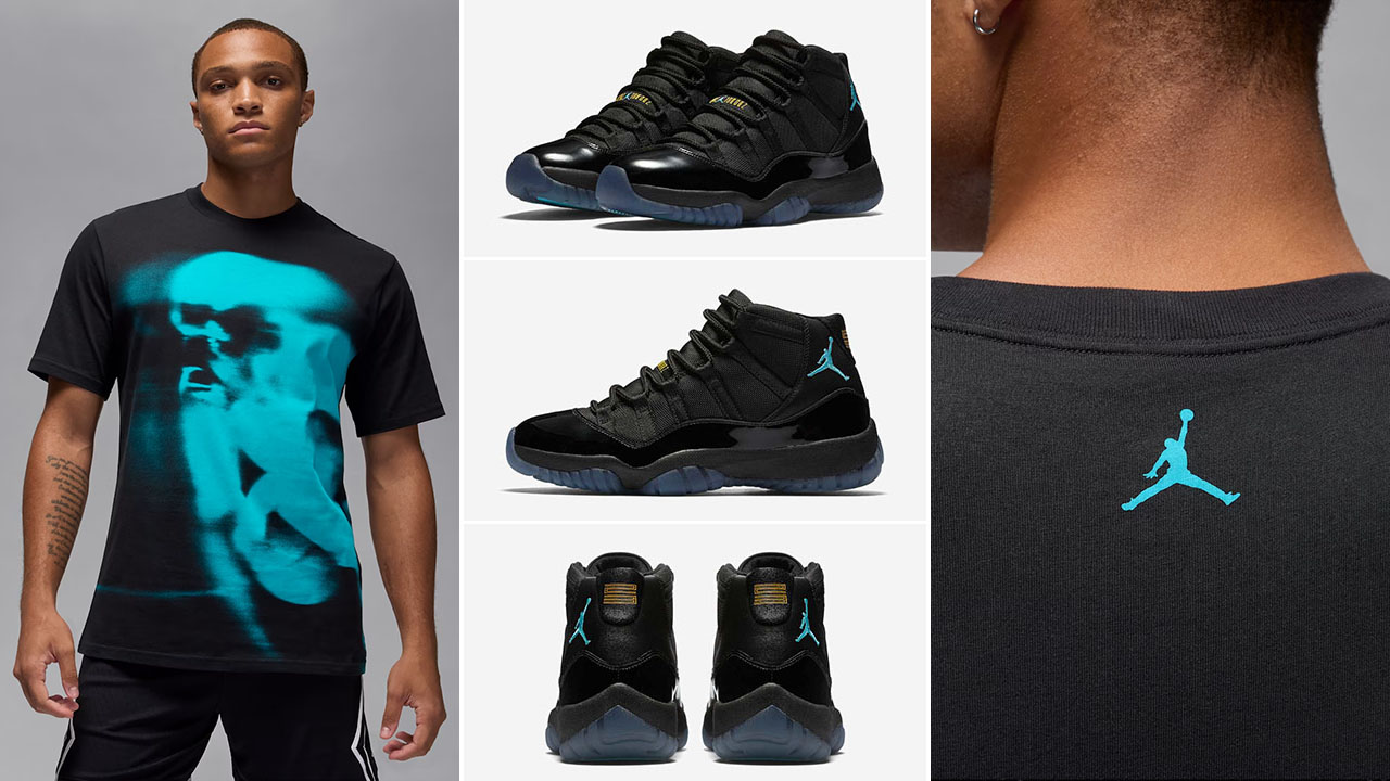 Air Jordan 11 Gamma Blue 2025 Graphic Tee Shirt Outfit