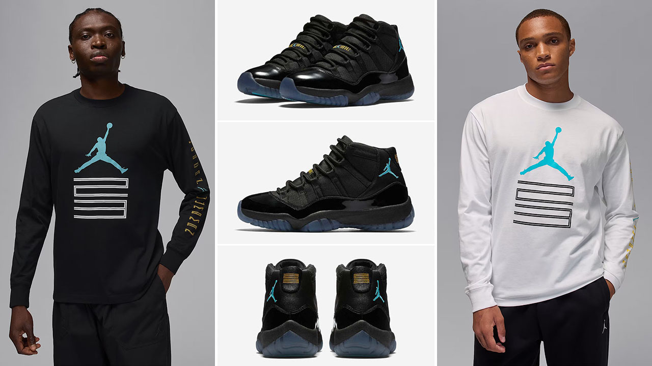 Air Jordan 11 Gamma Blue 2025 Long Sleeve T Shirt Outfit