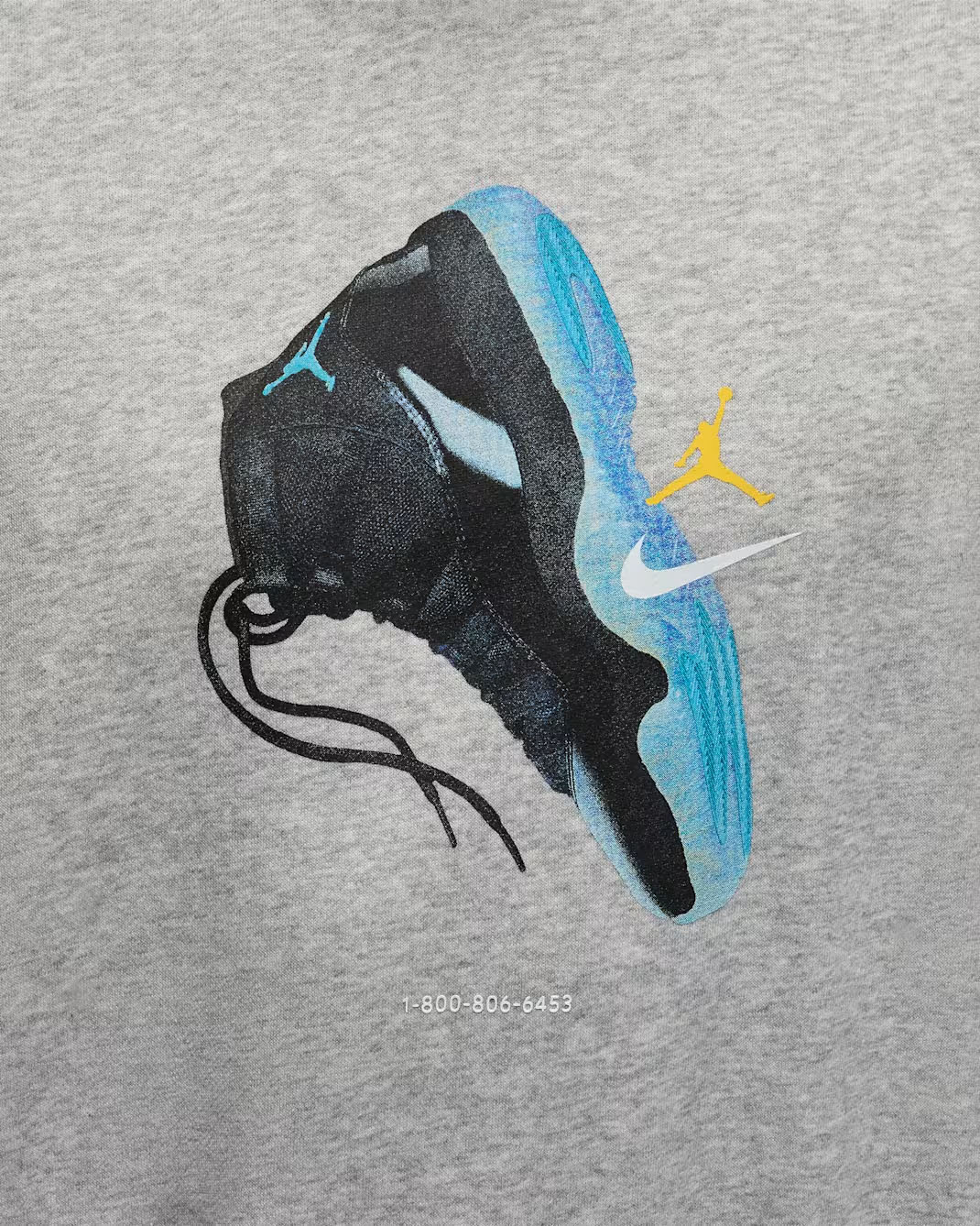 Air Jordan 11 Gamma Blue 2025 Mens Brooklyn Fleece Crewneck Sweatshirt Grey 2