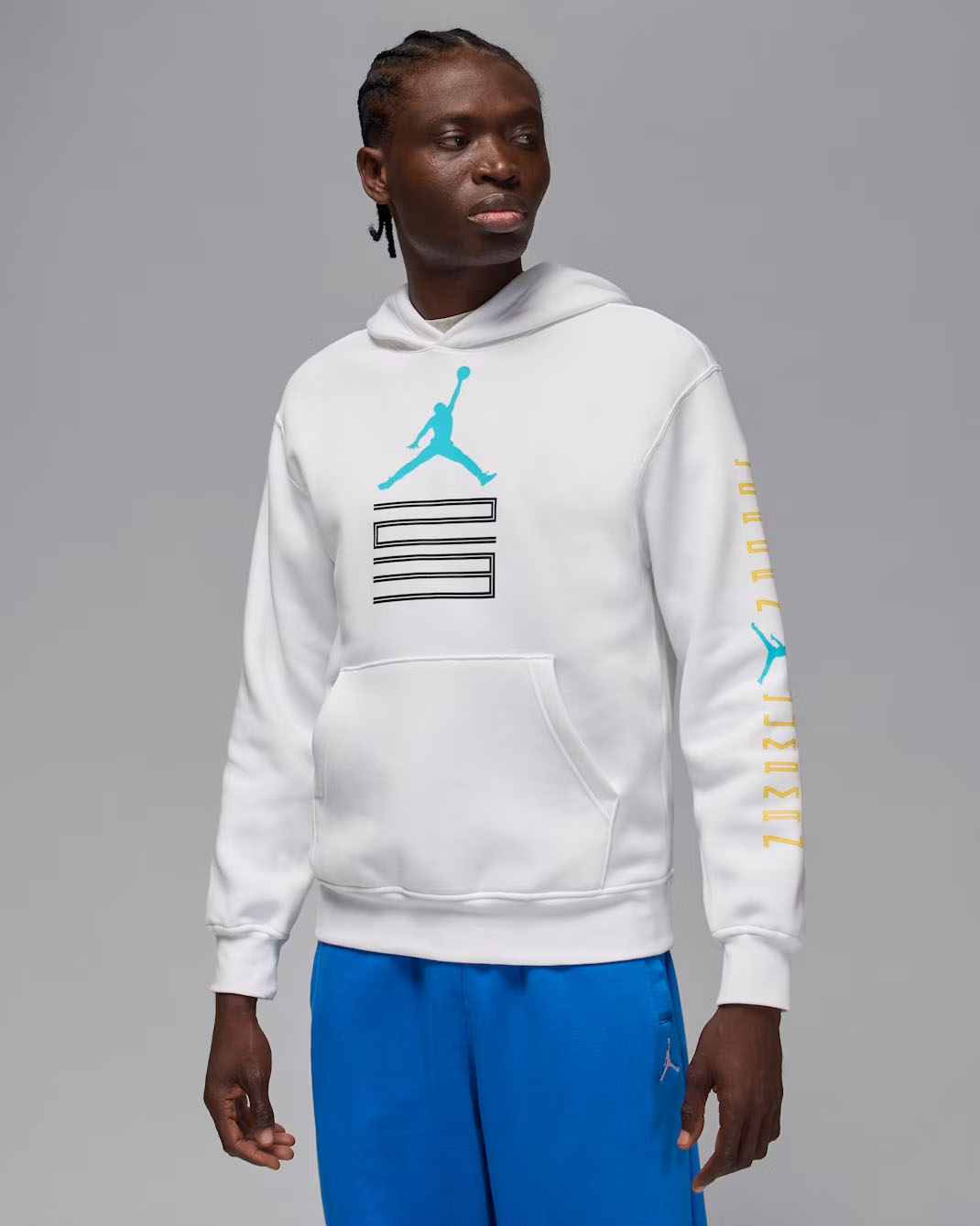 Air Jordan 11 Gamma Blue 2025 Mens Hoodie White 1