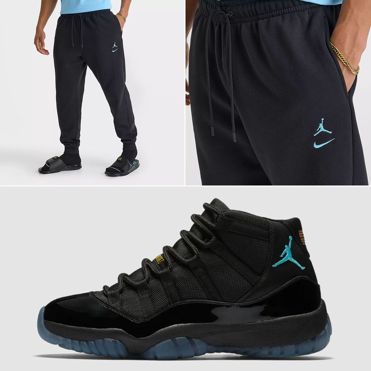 Air-Jordan-11-Gamma-Blue-2025-x-Jordan-Brooklyn-Swoosh-Logo-Jogger-Pants-Outfit