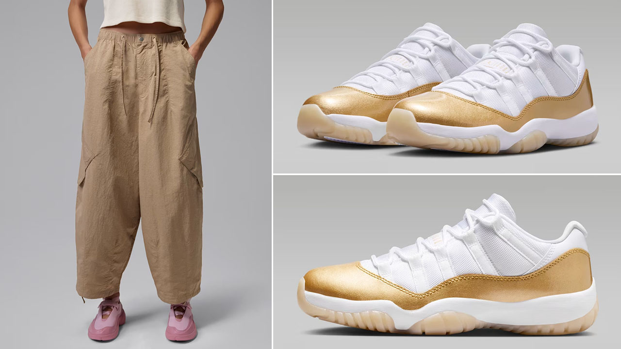Air Jordan 11 Low Mothers Day 2026 x Jordan Flight Chicago Women’s Parachute Pants to Match Sneakers
