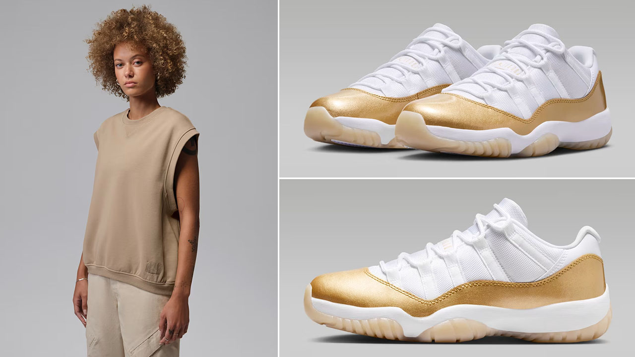 Air Jordan 11 Low Mothers Day 2026 x Jordan Flight Fleece Women’s Vest to Match Sneakers